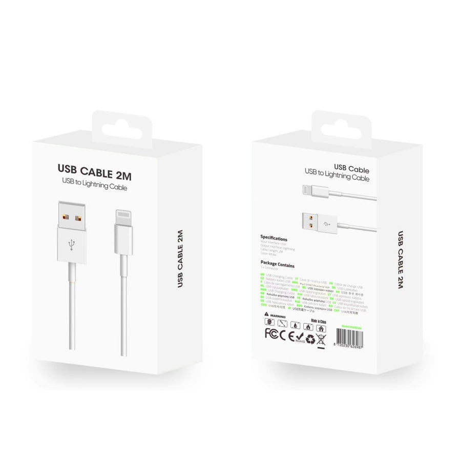 Câble iPhone US2002M USB vers Lightning 200 cm blanc