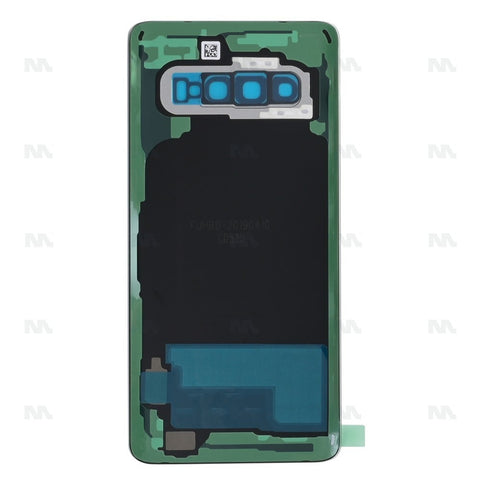 Vitre arrière pour Samsung Galaxy S10 G973F avec prisme d'objectif blanc OEM