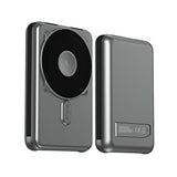 Batterie externe Rixus RXPB76B MagSafe 10 000 mAh avec câble intégré Gris