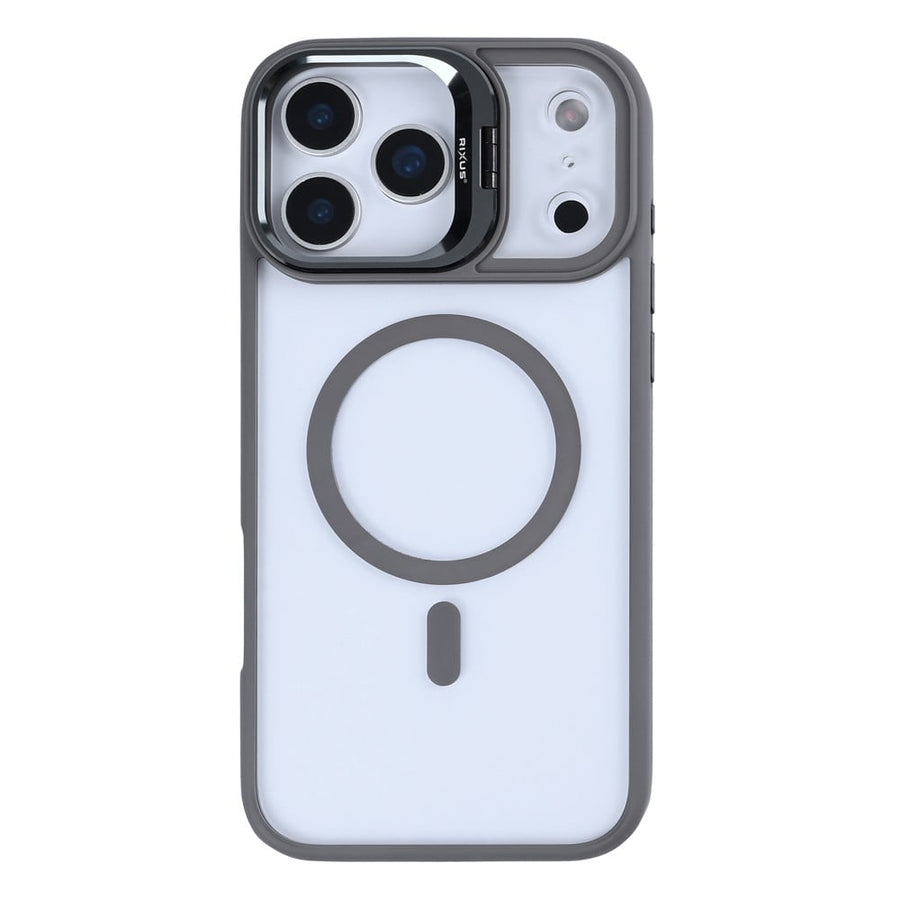 Étui Rixus Classic 03 avec MagSafe pour Apple iPhone 17 Pro Gris titane