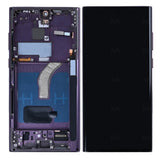 Chassis + Ecran Soft-OLED pour Samsung Galaxy S22 Ultra S908B - Burgundy