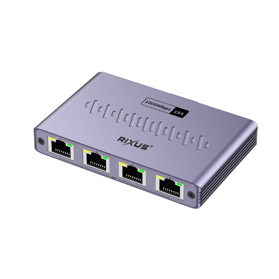 Adaptateur commutateur Ethernet 5 ports Rixus RXEA05 gris