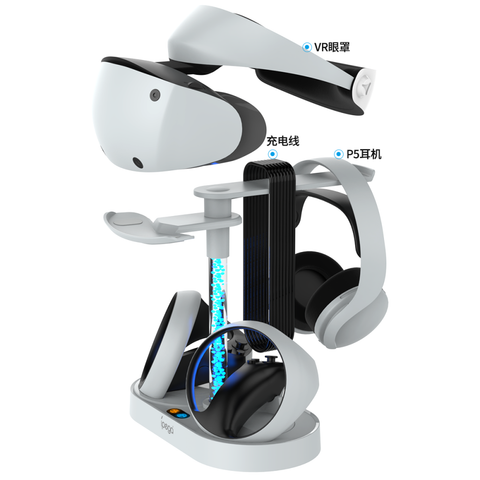 Chargeur double VR PG-P5V001 pour consoles de jeux PlayStation 5 – Noir/Blanc