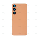 Vitre arrière pour Samsung Galaxy S24 S921B avec lentille, couleur orange grès, OEM