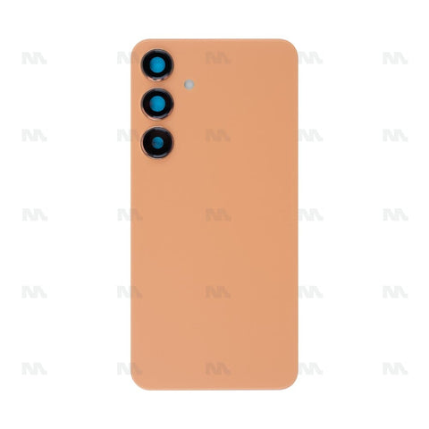Vitre arrière pour Samsung Galaxy S24 S921B avec lentille, couleur orange grès, OEM