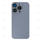 Vitre Arrière sans NFC, cadre d'appareil photo agrandi en titane naturel compatible avec Apple iPhone 15 Pro
