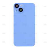 Vitre Arrière avec NFC pour Apple iPhone 14 – Agrandir le cadre de l’appareil photo – Bleu – Compatible