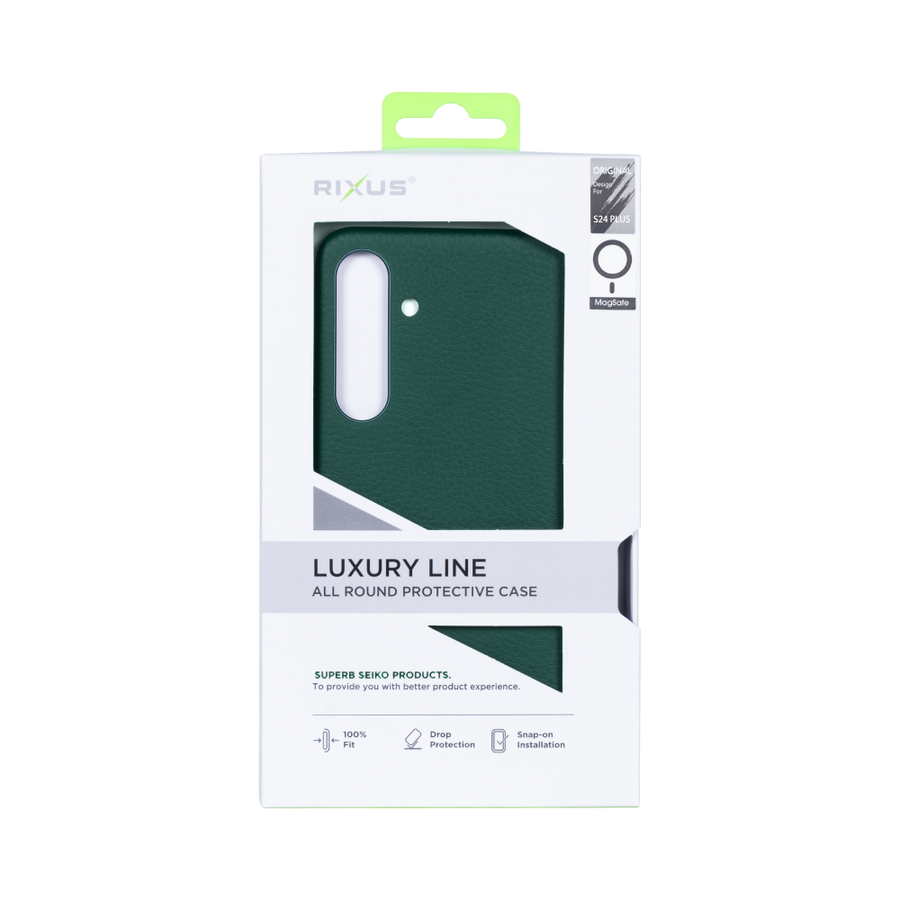 Étui Rixus Classic 02 avec MagSafe pour Samsung Galaxy S24 Plus vert