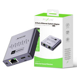 Adaptateur commutateur Ethernet 3 ports Rixus RXEA03 gris
