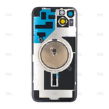 Vitre Arrière sans NFC pour Apple iPhone 14 Plus, bloc complet d'appareil photo agrandi Violet Compatible