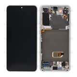 Écran complet sur châssis Service Pack pour Samsung Galaxy S21 5G G991B - Blanc Phantom