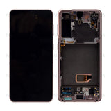 Chassis + Ecran Officiel Service Pack + Vitre pour Samsung Galaxy S21 5G G991B - Phantom Pink