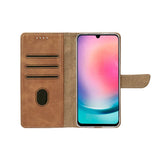 Rixus Bookcase pour Samsung Galaxy A26, A17 Marron clair