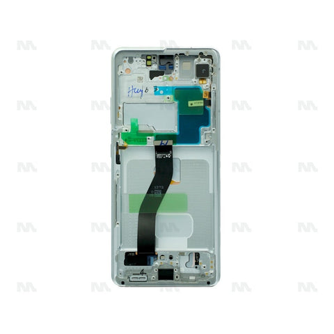 Chassis + Ecran Officiel Service Pack + Vitre pour Samsung Galaxy S21 5G Ultra G998B - Phantom Silver