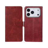 Rixus Bookcase pour Apple iPhone 17 Pro Max Rouge foncé