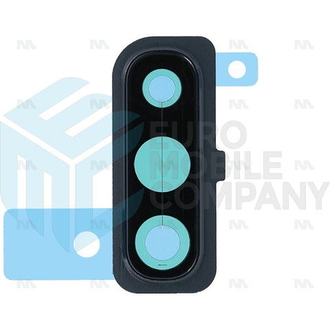 Couvercle d'objectif pour appareil photo arrière pour Samsung Galaxy A50 A505F avec cadre noir Original