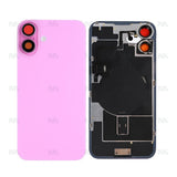 Vitre Arrière avec NFC Grand Trou Compatible pour Apple iPhone 16 Plus - Rose