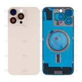 Vitre Arrière sans NFC, cadre d'appareil photo agrandi Desert Titanium Compatible pour Apple iPhone 16 Pro Max