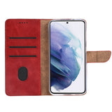 Rixus Bookcase pour Samsung Galaxy S21 5G Rouge foncé
