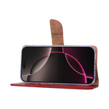 Rixus Bookcase pour Apple iPhone 17 Pro Rouge foncé