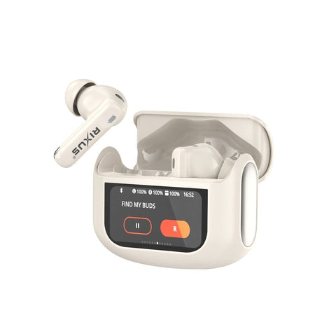 Écouteurs sans fil Rixus RXBH63C avec boîtier tactile Pro beige
