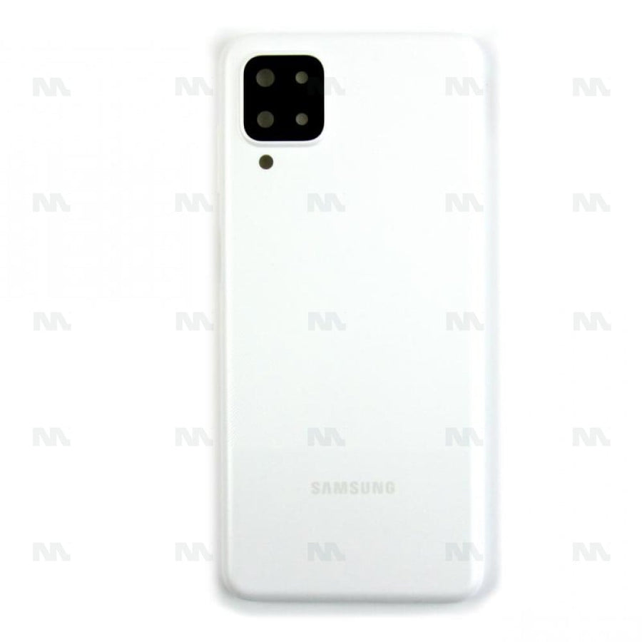 Vitre arrière pour Samsung Galaxy A12 A125F avec objectif blanc OEM