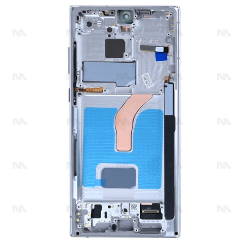 Chassis + Ecran OLED + Vitre pour Samsung Galaxy S22 Ultra S908B - Phantom White