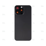 Vitre arrière avec NFC (Grand contour caméra) Compatible pour Apple iPhone 15 Pro Max - Titane Noir