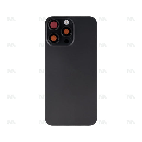 Vitre arrière avec NFC (Grand contour caméra) Compatible pour Apple iPhone 15 Pro Max - Titane Noir