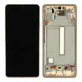 Chassis + Ecran Officiel Service Pack + Vitre pour Samsung Galaxy A53 5G A536B Peach