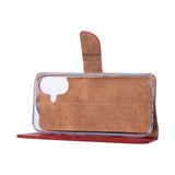 Rixus Bookcase pour Apple iPhone 16 Rouge foncé