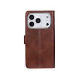 Rixus Bookcase pour Apple iPhone 17 Pro Max Marron