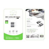Adaptateur USB-C vers Micro OTG Rixus RXOTG04 gris sidéral (lot de 2)