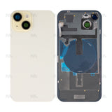 Vitre Arrière avec NFC pour Apple iPhone 15, bloc complet d'appareil photo agrandi Jaune Compatible