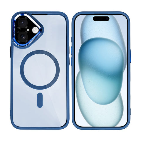 Étui Rixus Classic 04 avec MagSafe pour Apple iPhone 16 Plus bleu foncé