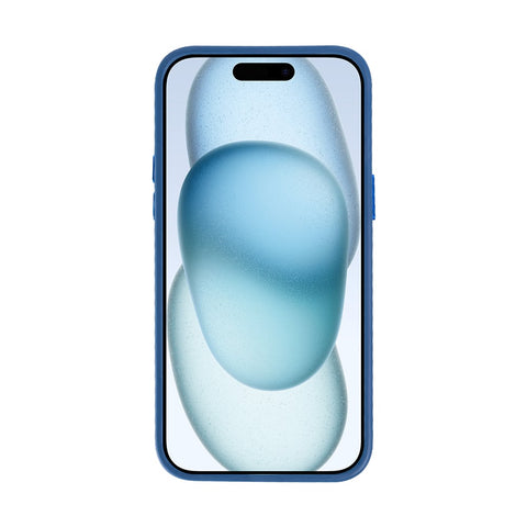 Étui Rixus Classic 04 avec MagSafe pour Apple iPhone 15 Pro bleu foncé