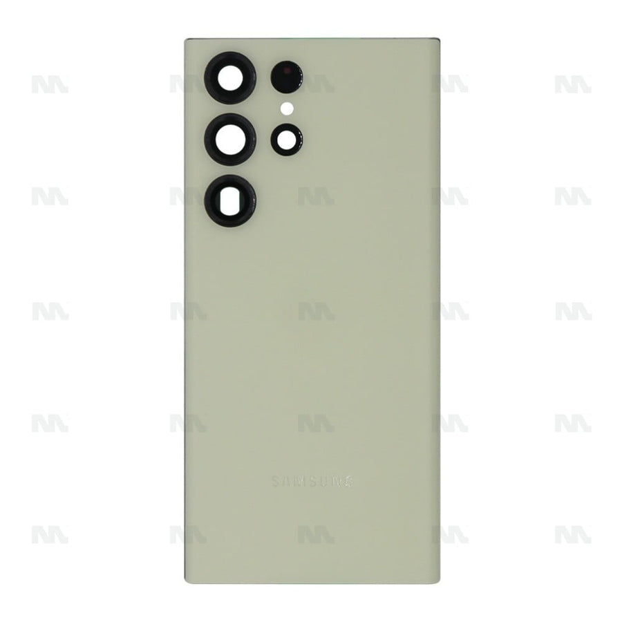 Vitre arrière pour Samsung Galaxy S23 Ultra S918B avec lentille crème Original