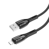Câble de données USB vers Lightning en alliage Rixus RXUC30AL gris métallisé