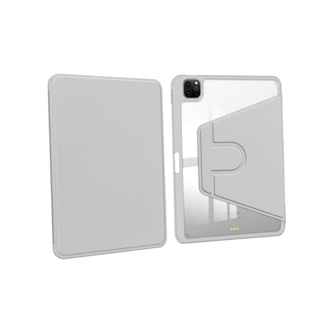 Étui de protection en cuir PU gris pour iPad 10,2 et 10,5