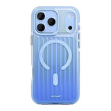 Coque Rixus Aero Ribbed Shield Compatible MagSafe pour Apple iPhone 17 Pro Max, 18 Pro Max - Glacier