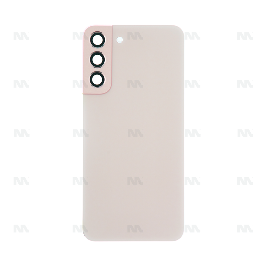 Vitre arrière pour Samsung Galaxy S22 Plus S906B avec objectif, rose doré, OEM