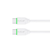 Câble de recharge rapide Rixus RXUC13C USB-C vers USB-C 30 cm blanc