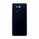 Vitre arrière pour Oneplus 8 Pro avec objectif - Noir onyx - OEM