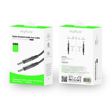 Câble audio tressé Rixus RXMU35 AUX 3,5 mm vers AUX 3,5 mm, 1,2 m, noir