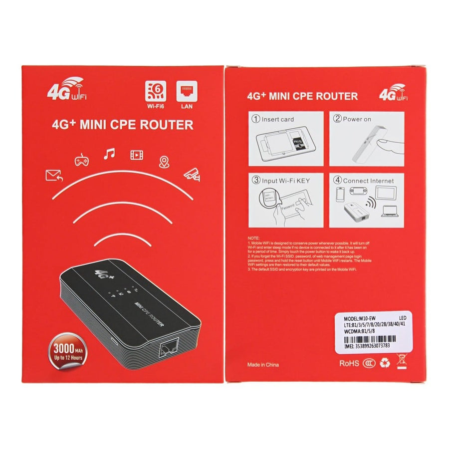 Routeur 4G portable M10-EW Hotspot WiFi-6 avec port LAN