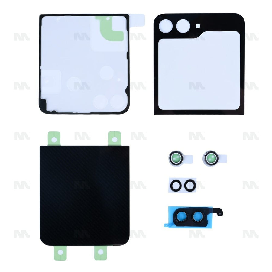 Vitre arrière pour Samsung Galaxy Z Flip6 F741B avec lentille, noir artisanal, Original