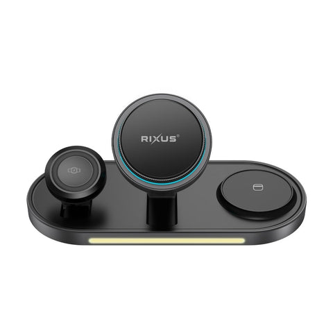 Support Chargeur Sans Fil 3-en-1 25W avec Refroidissement Glacé Rixus RXWC16 - Noir