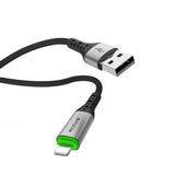Câble USB-A vers Lightning à déconnexion automatique Rixus RXUC22AL noir