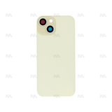Vitre Arrière sans NFC, cadre de caméra agrandi jaune Compatible pour Apple iPhone 15 Plus