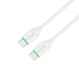 Câble USB-C vers USB-C à chargement rapide Rixus RXUC18C blanc